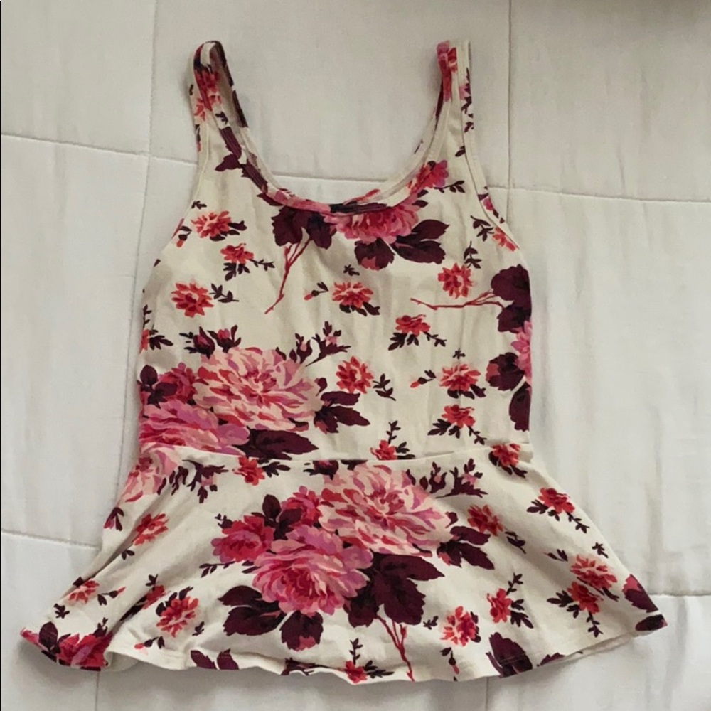 Express floral peplum top